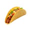 Delicious tacos Mexican foodon white background