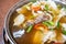 Delicious taiwanese cuisine: beef hot pot, a famous snack cooked