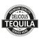 Delicious tequila vector stamp illustration isolated on white background