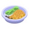 Delicious thai food icon, isometric style