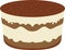 Delicious Tiramisu Cake Vector Flat Design