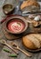 Delicious tomato bisque with homemade bread