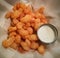 Delicious traditional cheese curds snacks from Wisconsin, United States