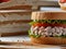 Delicious Tuna Salad Sandwich Isolated on a Transparent Background.