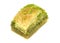 Delicious Turkish baklava with green pistachio nuts.