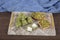 Delicious Turkish Delight with pistachios. Assortment of Turkish delight with pistachio. Mixed Turkish Delight. local name Antep