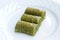 Delicious Turkish sweet, wrapped green pistachio nuts ( Sarma )