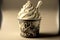 Delicious vanilla bean ice cream dessert, decorative theme