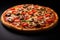 Delicious Vegetarian Pizza with Crispy Crust and Tangy Tomato Sauce, Flavorful Delight for Herbivores