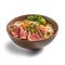 Delicious Vietnamese Pho with Beef and Noodles in a Bowl for Foodies.