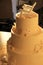 Delicious wedding cake with Adirondack chair topper