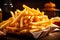 Deliciously crispy golden french fries with perfectly satisfying exterior for sale