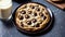Deliciously Warm Chocolate Chip Cookies.AI Generated