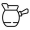 Delight coffee pot icon outline vector. Machine espresso