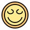 Delight emoji icon vector flat