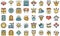 Delight icons set vector flat