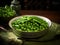 Delight in the Simplicity: Luscious Large Boiled Peas in an Elegant White Bowl