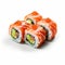 Delightful Encounter: Delectable Salmon & Cucumber Sushi Roll Masterpiece!