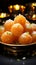 Delightful orbs Motichoor laddoo, an Indian confectionery with a burst of sweetness