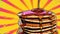 Delightful Pancake Paradise A Pop Art Tribute to Fluffy Breakfast Bliss