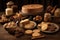 A delightful, peanut butter dessert scene, showcasing a variety of mouthwatering treats, such as peanut butter cookies, peanut