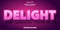 Delightful pink text style, editable text effect