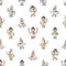 Delightful Seamless Pattern Featuring Charming Retro Snowman Characters, Evoking Nostalgia And Holiday Cheer