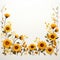 Delightful Sunflower Charm Uncluttered Background