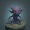 Delightful tiny goblin toy with eerie charm. AI generated 3D