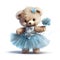 Delightful tutu-wearing teddy graphics