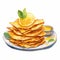 Delightful Watercolor Clipart: Crispy Pancakes And Chips