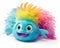 Delightfully Cheerful Pixar-style creature gets ready for fun in the water.