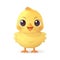A delightfully fluffy illustration of a cute baby chick