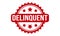 Delinquent Rubber Stamp. Delinquent Grunge Stamp Seal Vector Illustration