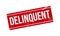 Delinquent Rubber Stamp. Delinquent Grunge Stamp Seal Vector Illustration