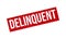 Delinquent Rubber Stamp. Delinquent Grunge Stamp Seal Vector Illustration