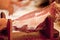 Deliscious fresh parma serrano ham slices pork gourmet jamon