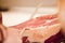 Deliscious fresh parma serrano ham slices pork gourmet jamon