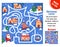Deliver all letters from Santa Claus. Remember that children in all homes should receive them. Maze for kids. Full color