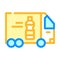 Delivering oil truck color icon vector illustration