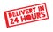 Delivery In 24 Hours rubber stamp