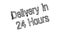 Delivery In 24 Hours rubber stamp