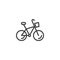 Delivery bicycle line icon