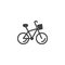 Delivery bicycle vector icon