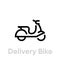 Delivery Bike icon. Editable line vector.