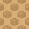 Delivery box background, cargo package seamless pattern. Various open and closed cardboard boxes, parcel flat icons