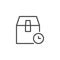 Delivery box waiting time outline icon