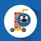 Delivery call centre operator online hand truck package