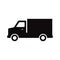 Delivery car Service. Fast and express delivery car sign for website vector eps10. Black icon delivery truck illustration.