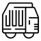 Delivery car tipper icon outline vector. Truck container